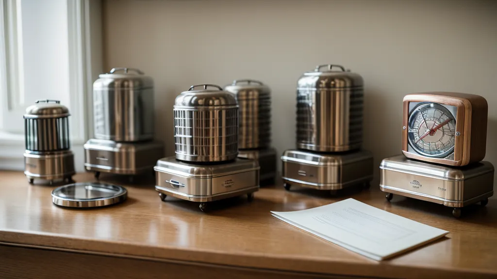 Un minuteur de cuisine mécanique posé sur un bureau à côté de dossiers
