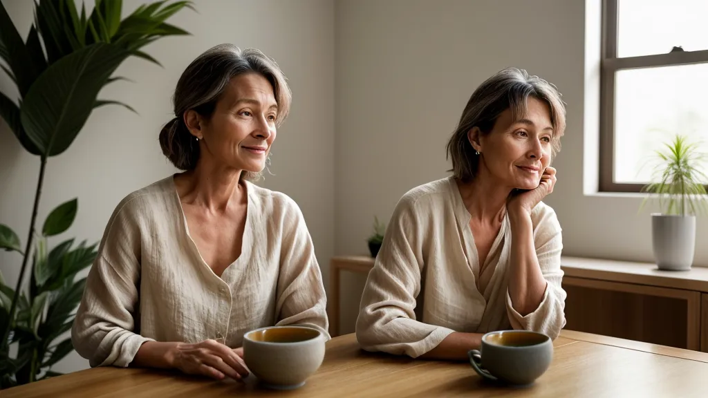 Tasse de thé fumante sur un bureau, une alternative au café pour digérer sans somnolence l'après-midi