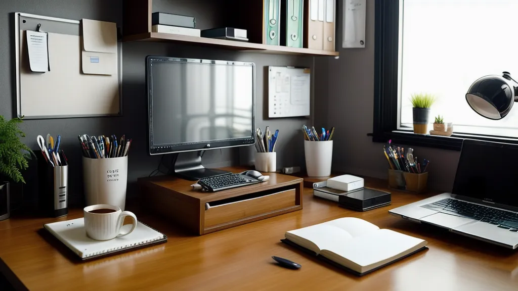Poste de travail ergonomique avec écran abaissé pour le confort des yeux